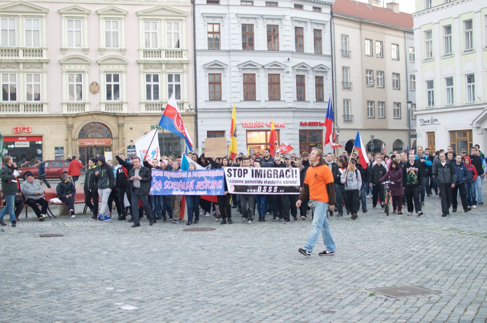 Demonstrace na Horním náměstí