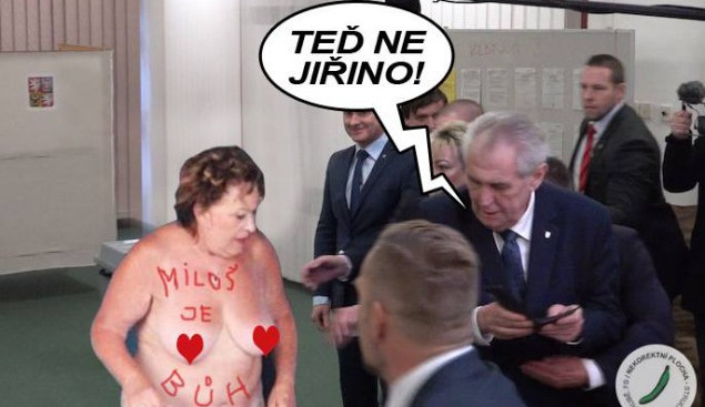 FOTOGALERIE: Zeman a aktivistka. To nejlepší z řádění internetových vtipálků