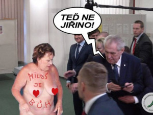 FOTOGALERIE: Zeman a aktivistka. To nejlepší z řádění internetových vtipálků