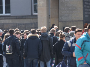 Studenti v Olomouci demonstrovali za ústavní hodnoty