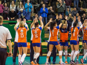 FOTOGALERIE: Olomoucké volejbalistky padly s Rumunkami v odvetném utkání Evropského poháru