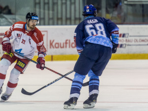 FOTOGALERIE: Vyprodaná plecharéna v Olomouci sledovala prohru Kohoutů s Jágrovým Kladnem