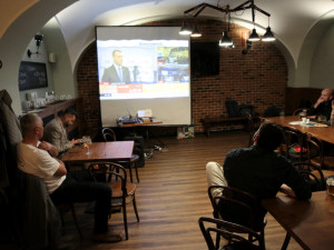 VOLBY 2021: Volební štáby koalice SPOLU a Piráti a Starostové v Olomouci