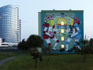 Street Art: Velkoplošné malby ozvláštnily fasády v centru Olomouce i v areálu vysokoškolských kolejí