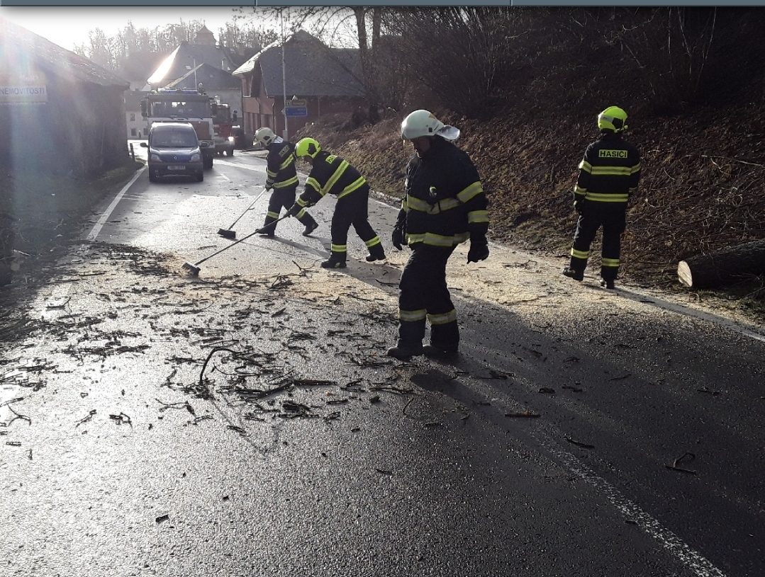 FOTOGALERIE: Silný vítr zaměstnal hasiče