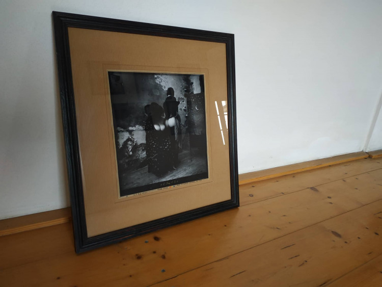 Jan Saudek se ženou na výstavě v Plumlově na zámku