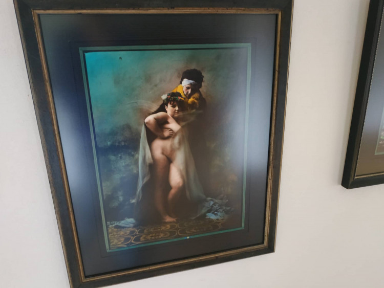 Jan Saudek se ženou na výstavě v Plumlově na zámku