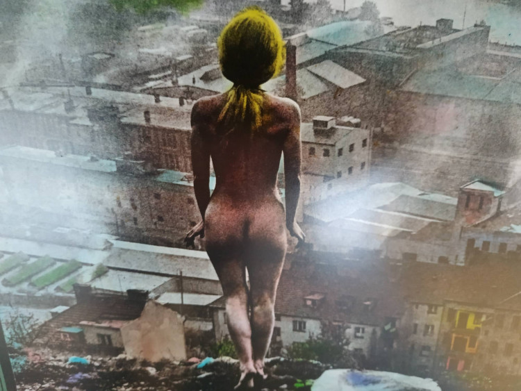 Jan Saudek se ženou na výstavě v Plumlově na zámku