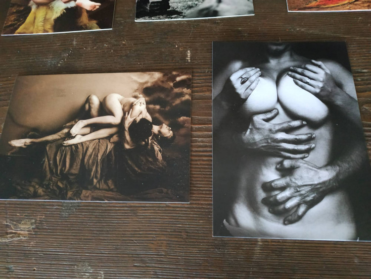 Jan Saudek se ženou na výstavě v Plumlově na zámku