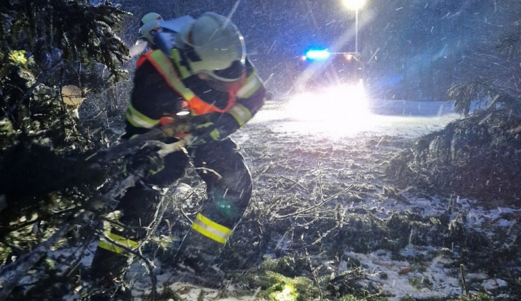 FOTOGALERIE: Silný vítr zaměstnal hasiče v kraji, od noci jsou v plném zápřahu