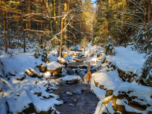 FOTOGALERIE: Procházka okolo zasněžených Rešovských vodopádů