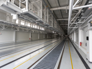 FOTOGALERIE: Stometrová hala pro tramvaje v Olomouci chrání vozy před počasím i vandaly