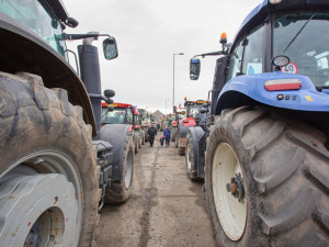 FOTOGALERIE: Do Olomouce vyrazily na protestní jízdu konvoje zemědělské techniky