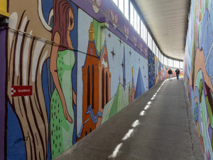 FOTOGALERIE: Streetartová úprava rozzářila pochod u olomoucké fakultní nemocnice