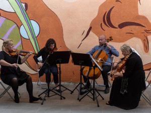 FOTOGALERIE: Streetartová úprava rozzářila pochod u olomoucké fakultní nemocnice