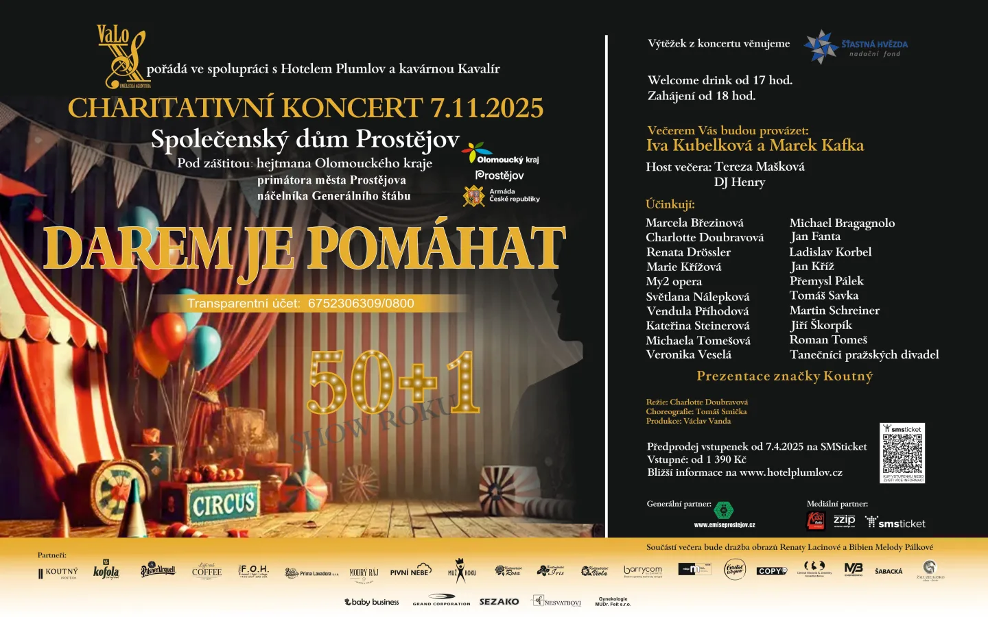 Charitativní koncert na pomoc vážně nemocné Elišce