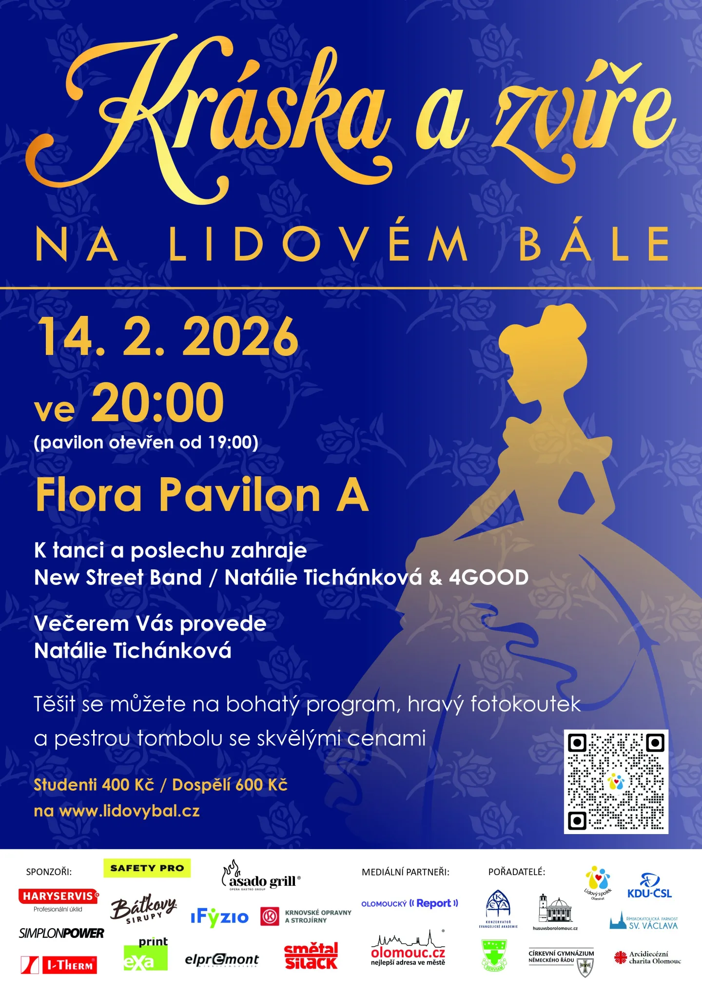 Potkejme se na Lidovém bále v Olomouci. Pavilon A se roztančí již 14. února 2026, tentokráte ve stylu pohádky „Kráska a zvíře“