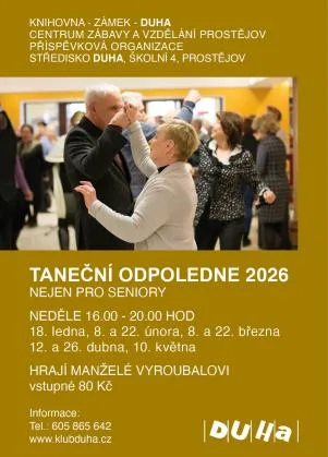 Taneční odpoledne v Prostějově 2026 nejen pro seniory