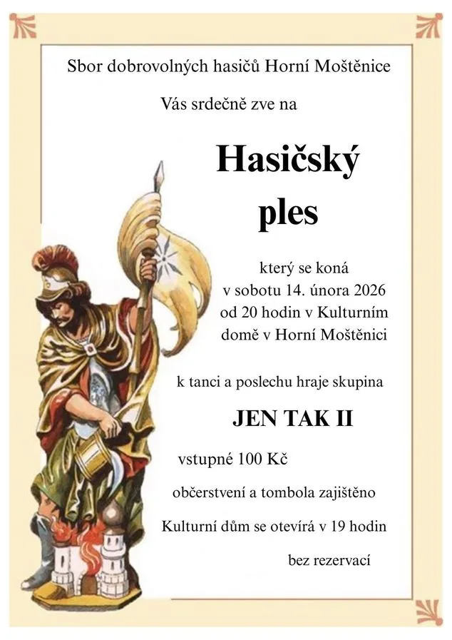 Ples SDH Horní Moštěnice 2026