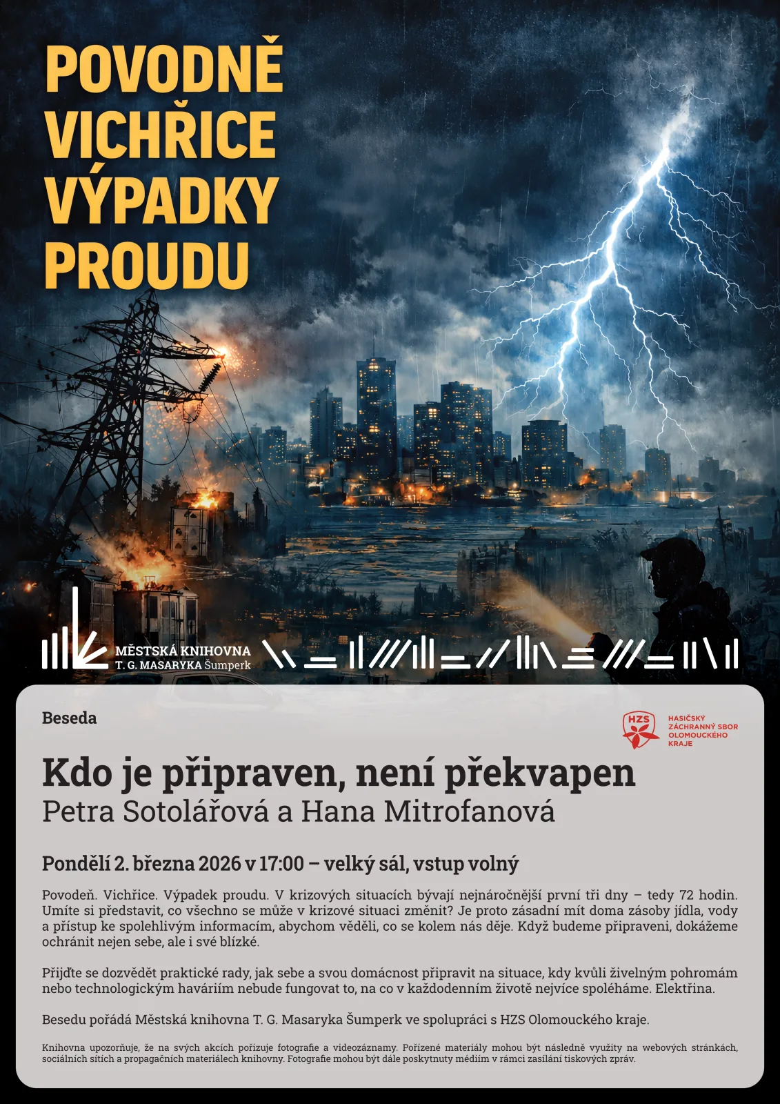 Jak se připravit na 72 hodin po krizi? Odpoví beseda v knihovně