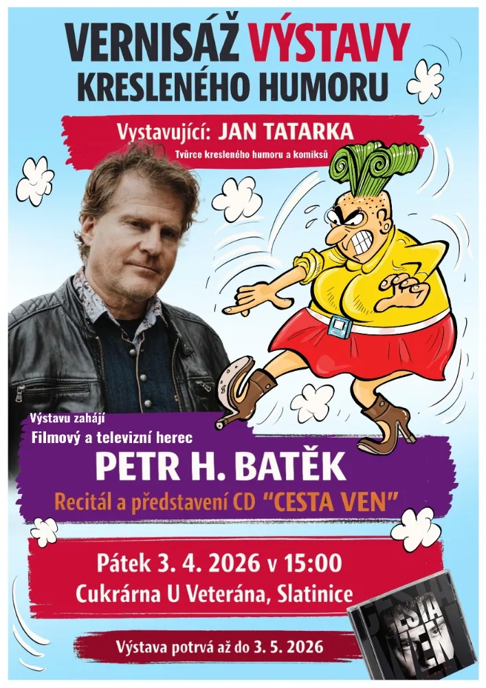 Vernisáž kresleného humoru ve Slatinicích nabídne i hudební zážitek