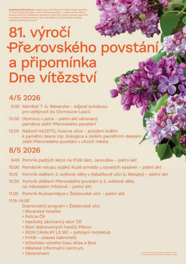 81. výročí Přerovského povstání a připomínka Dne vítězství