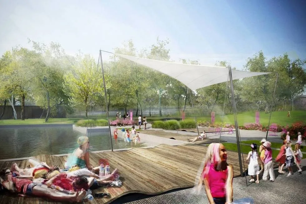 Vizualizace nové podoby rozária Autor: Atelier zahradní a krajinářské architektury Zdeněk Sendler