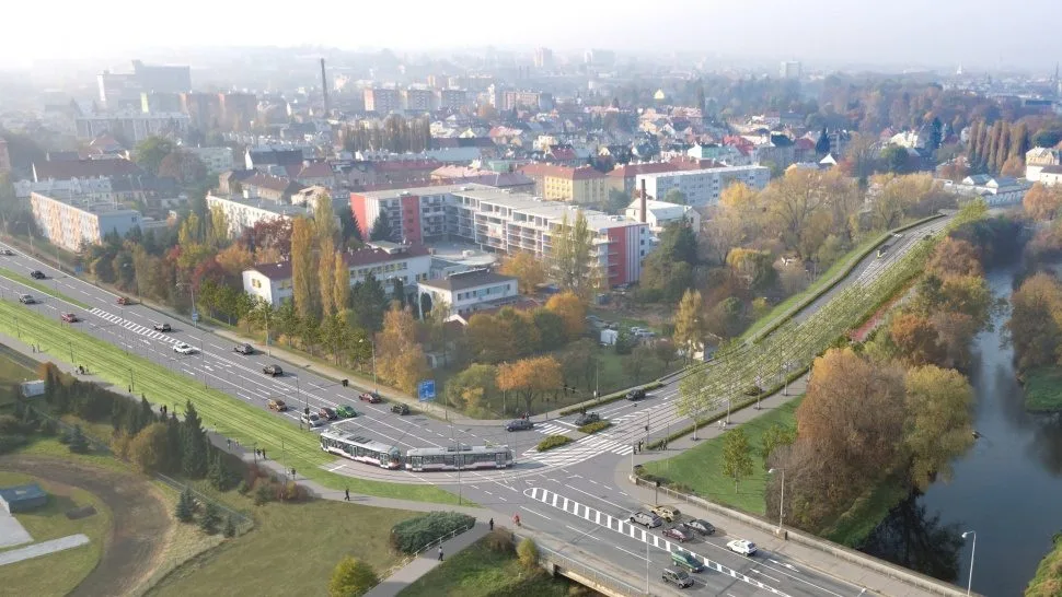 vizualizace tramvajové tratě - Jižní spojka (zdroj www.olomouc.eu)