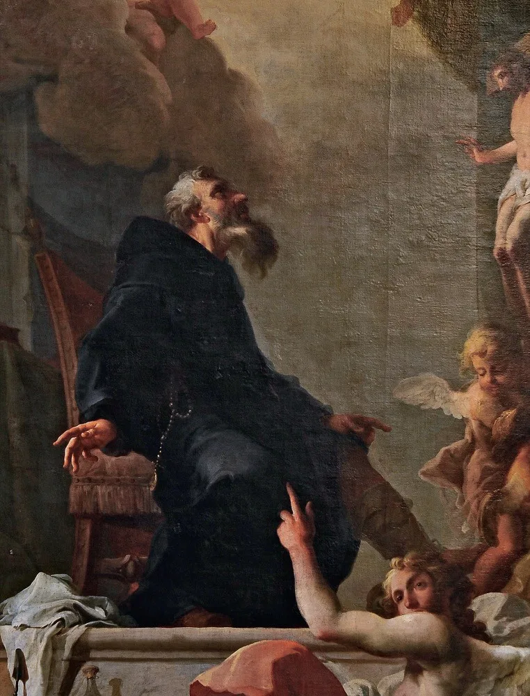 Sv. Peregrin (ústřední výjev), 1755–1760, Brno, farní kostel sv. Jakuba Většího