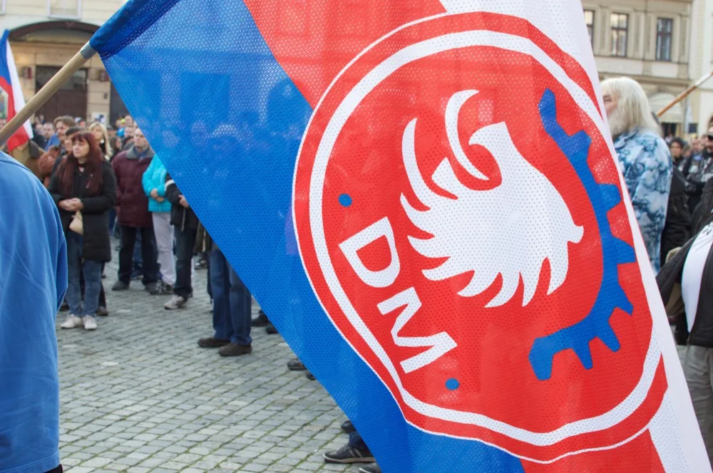 Fotogalerie: V Olomouci se dnes odehrála demonstrace proti imigrantům a pro vystoupení z EU