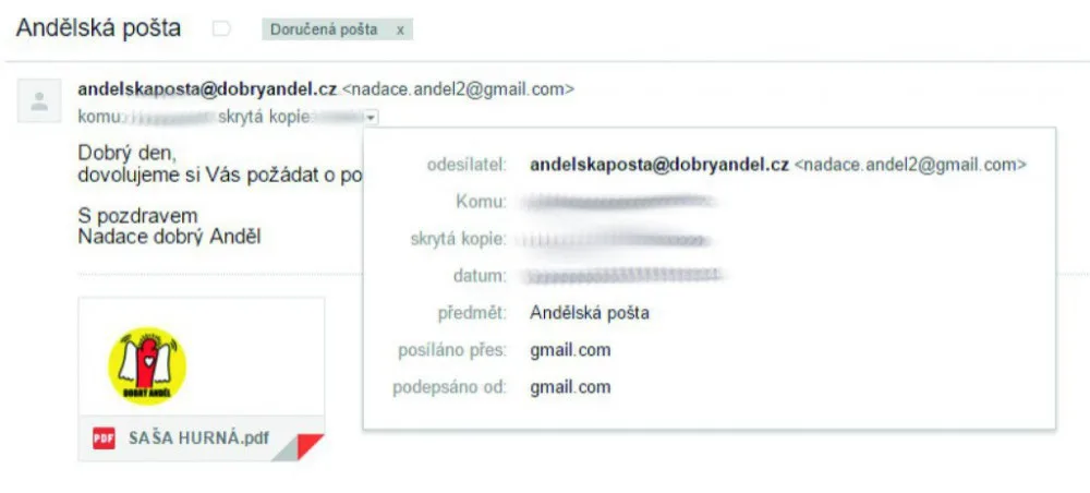 kopie emailu