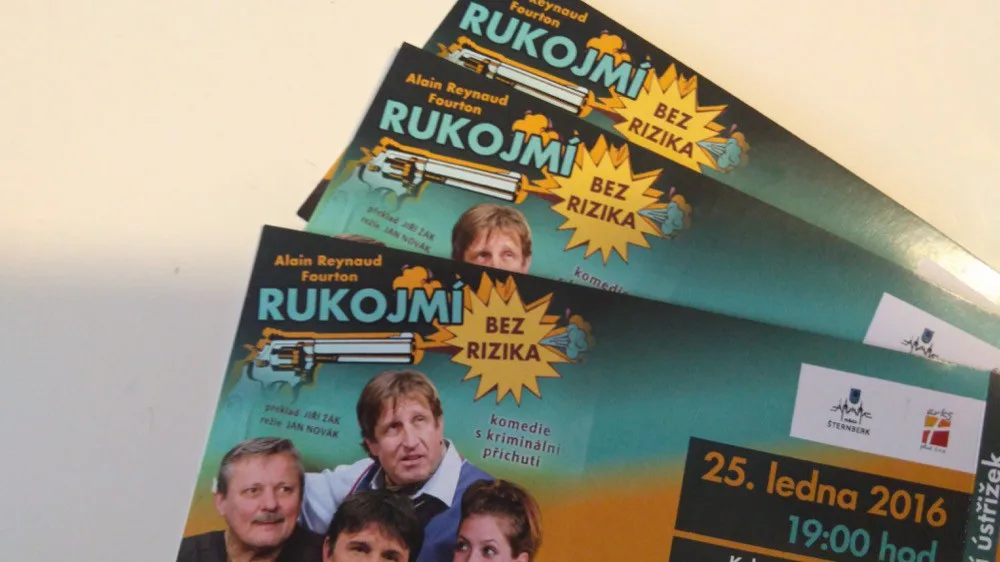 A tři lístky na divadelní představení Rukojmí bez rizika vyhrává ...