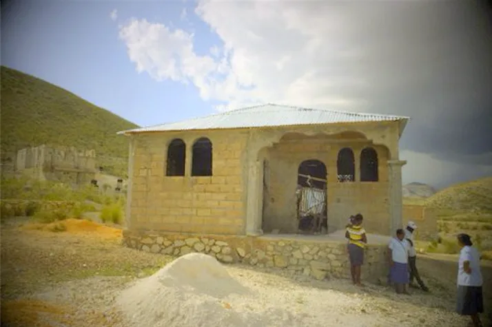 Nově postavený dům na Haiti
