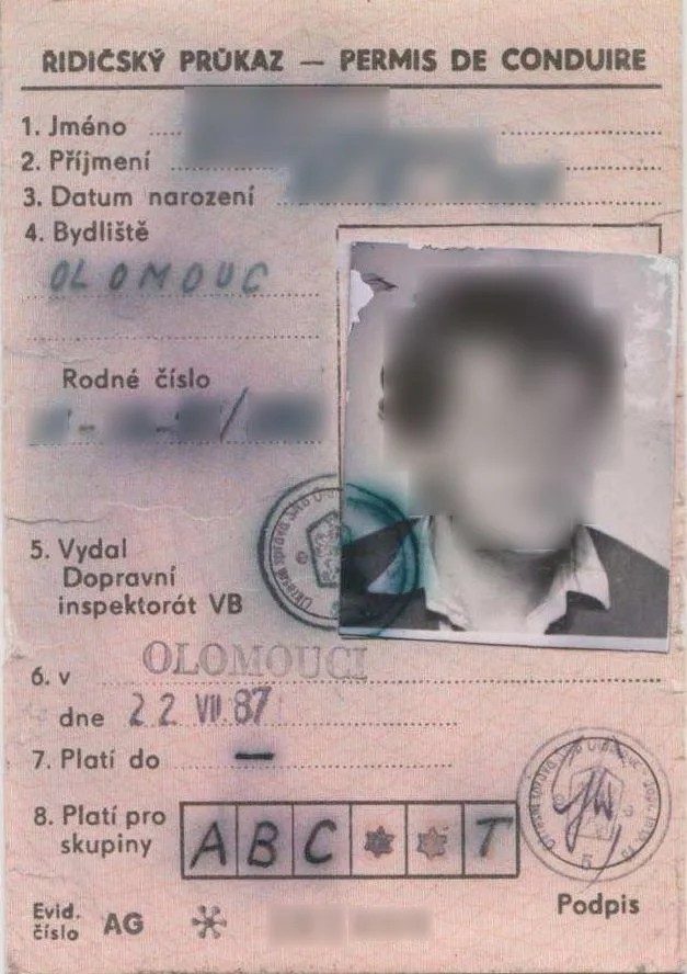 Padělaný řidičský průkaz