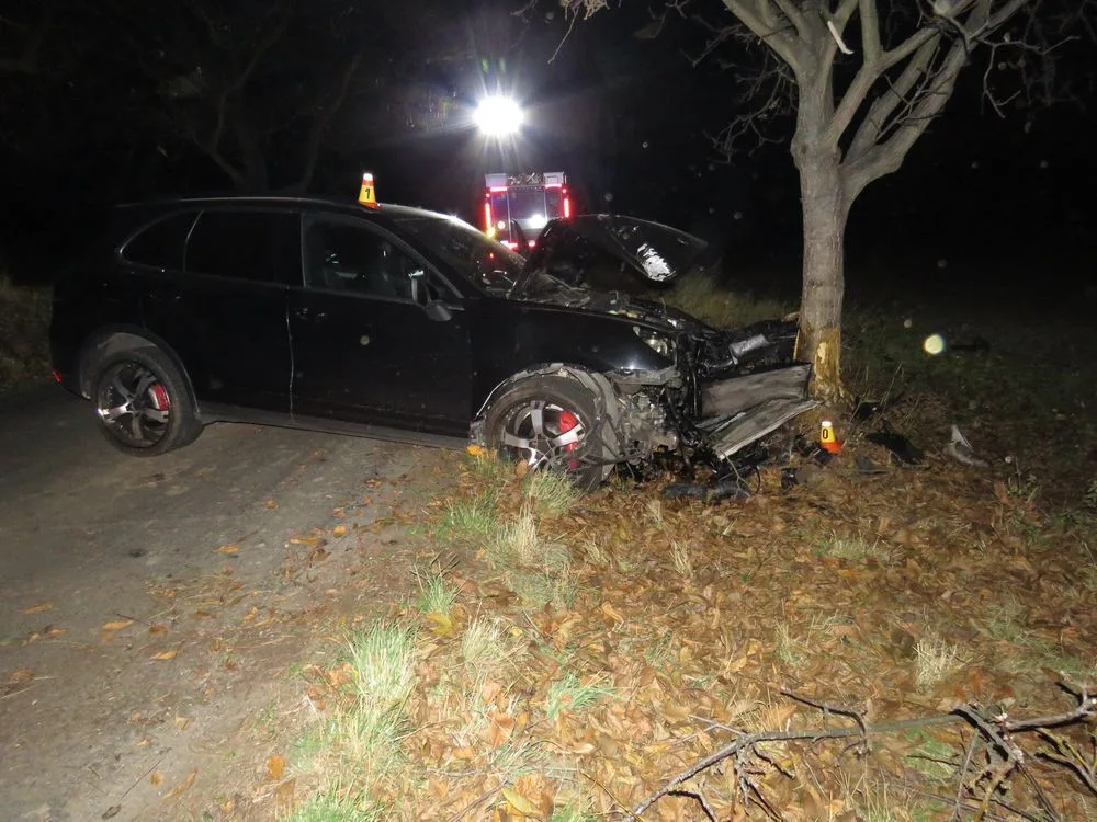Podnapilý řidič narazil se svým Porsche do stromu. Policistům řekl, že vypil dvě nealko piva