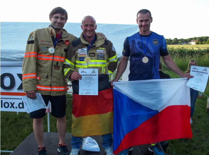 Olomoucký hasič Michal Přecechtěl vybojoval druhé místo v mezinárodní soutěži Toughest Firefighter Alive