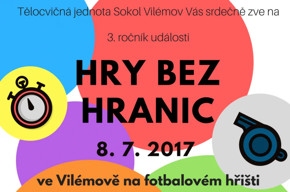 Hry bez hranic nabídnou netradiční sportovní zábavu. Třetí ročník hostí obec Vilémov