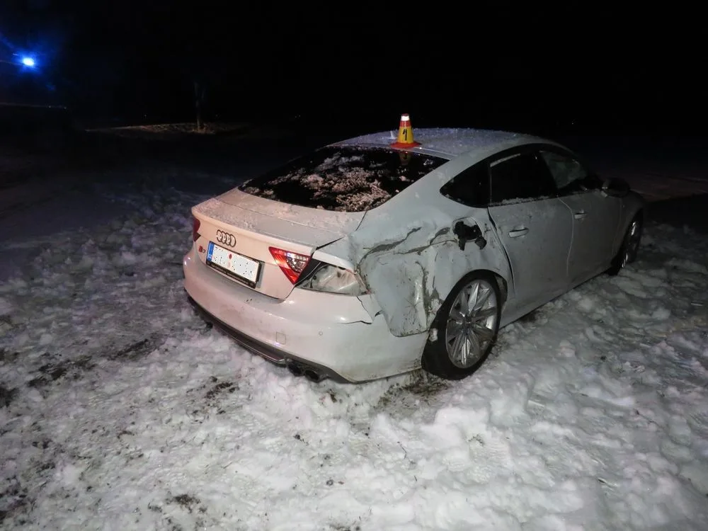 Dvacetiletá řidička jela moc rychle, dostala smyk a po nárazu do stromu skončila s autem v poli