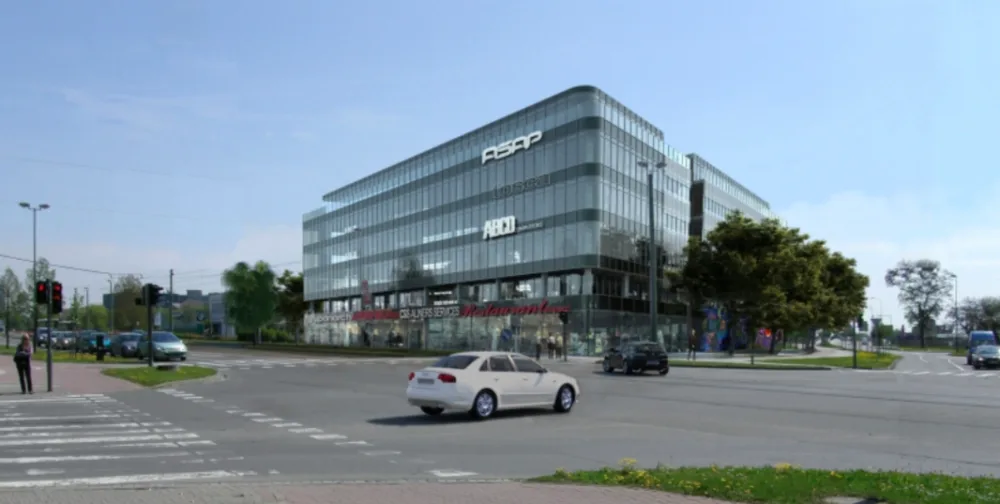 Na ulici Kosmonautů má stát nová šestipodlažní administrativní budova s názvem Envelopa