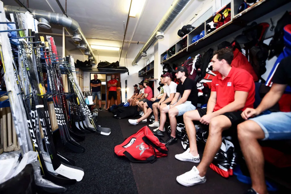 FOTO: Česká hokejová reprezentace trénuje v Přerově, v nominaci je osm hráčů z NHL