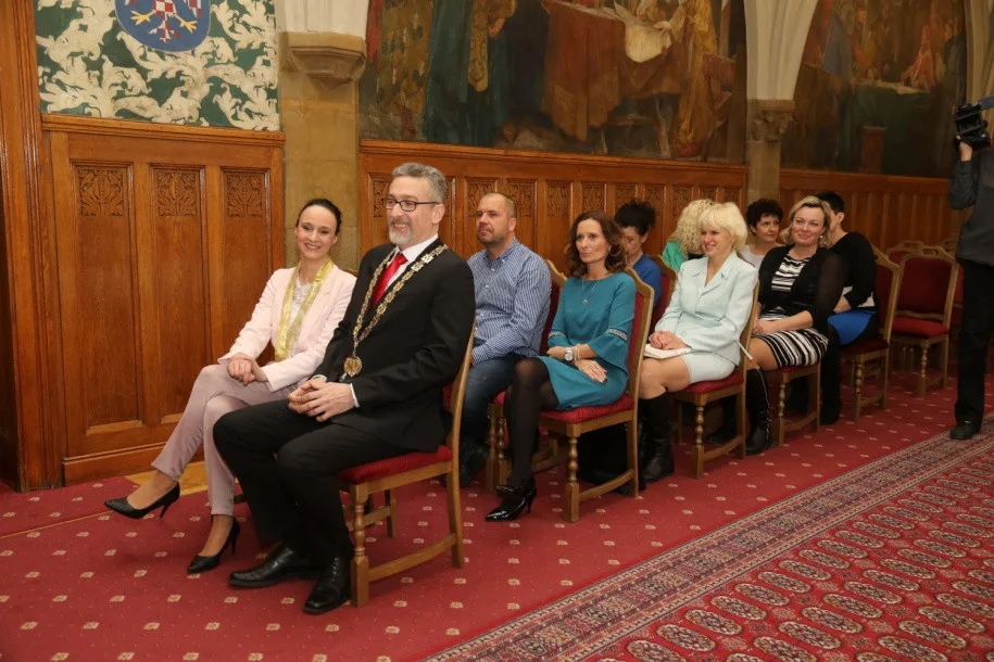 FOTO: Na radnici vítali prvního Olomoučánka letošního roku