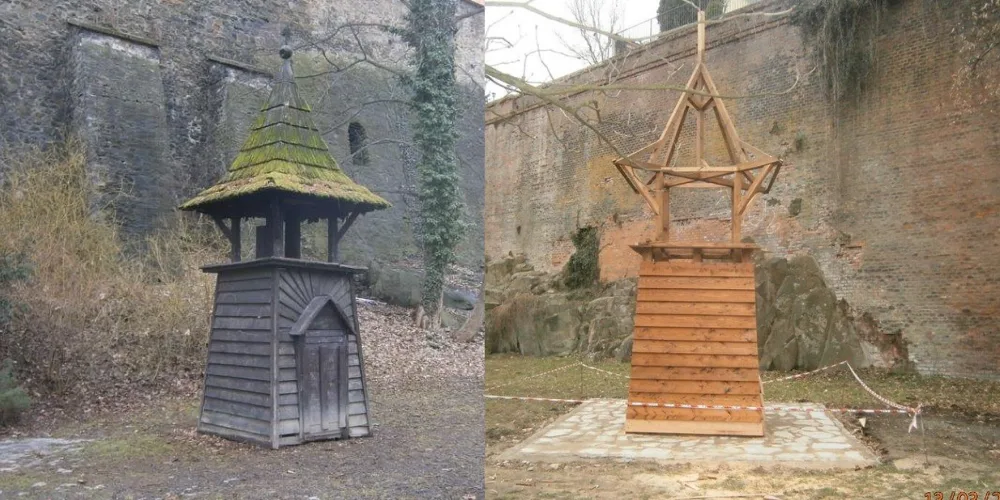 Replika zvoničky už je instalována v Bezručových sadech. Bude v ní i zvon