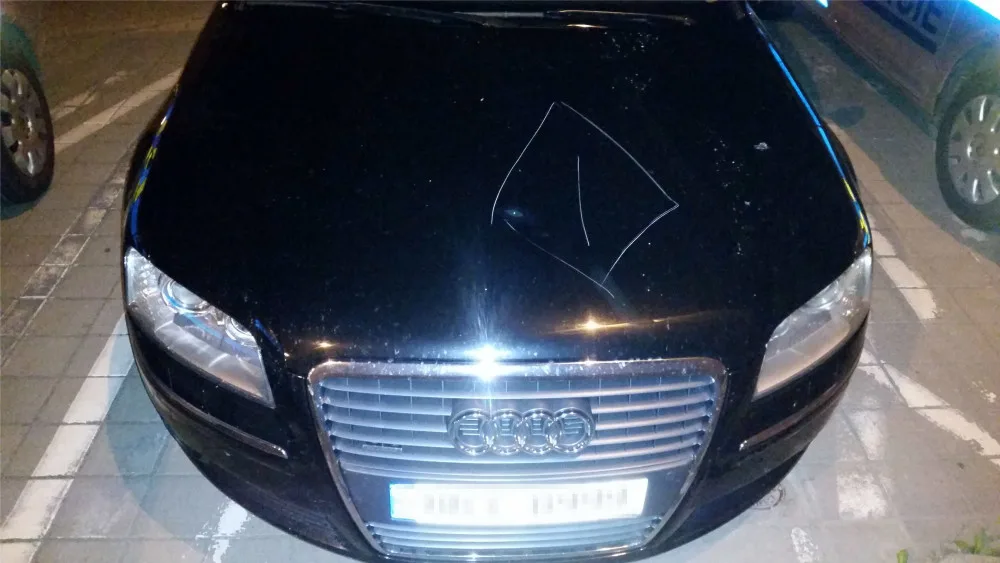 Muž zaparkoval auto u jezera Poděbrady. Když se vrátil, měl na kapotě vyrytý kosočtverec