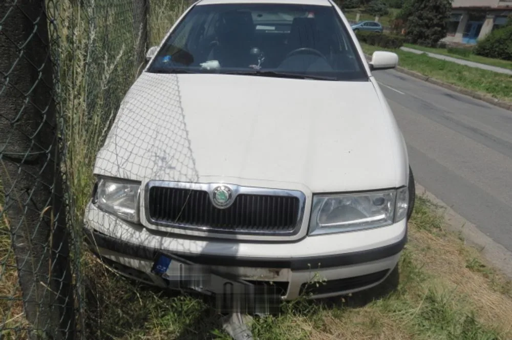 Řidička s 3,80 promile v krvi nabourala do auta, ale v jízdě pokračovala dál. Zastavil ji až náraz do plotu