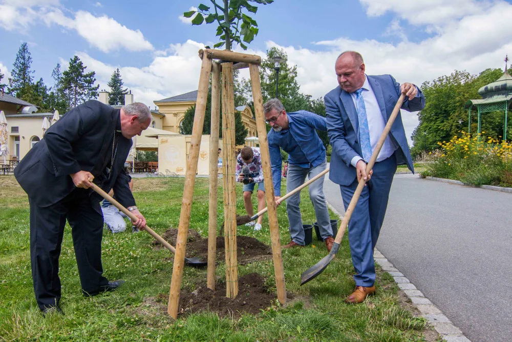 Lípu, která připomíná Rudolfa Jana, zasadil hejtman Okleštěk s primátorem Žbánkem