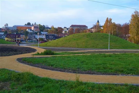 V novém parku v Zábřehu jsou už vybudované cesty a in-line dráha