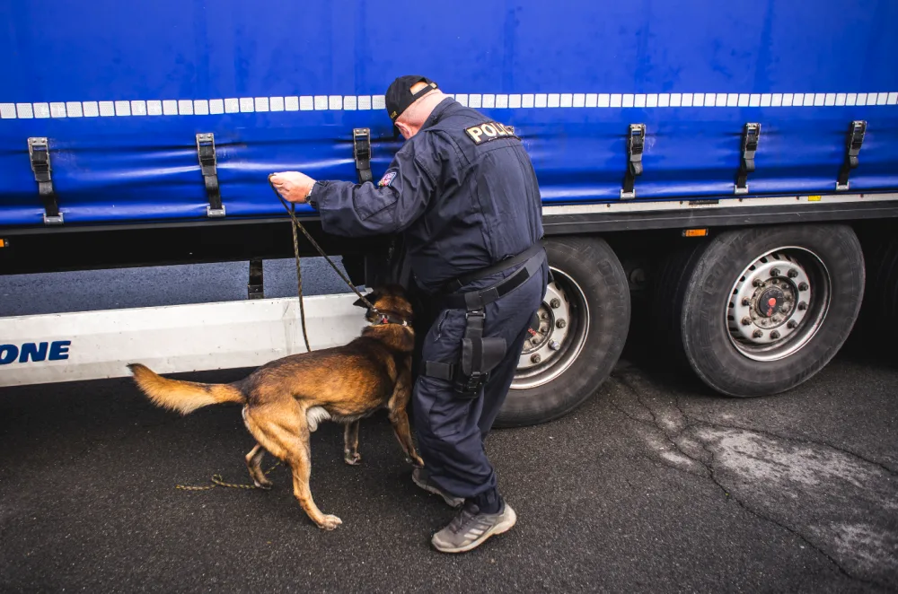 FOTO/VIDEO: Ve středu proběhla na dálnici D35 policejní akce zaměřená na odhalování nelegální migrace