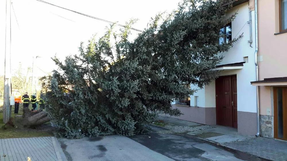 FOTO/VIDEO: Hasiči i dnes pokračují v likvidaci škod po silném větru, evidují desítky výjezdů
