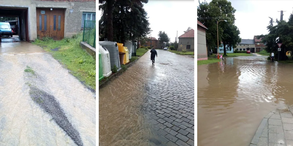 AKTUÁLNĚ: Hasiči v kraji vyjíždějí kvůli bouřkám, odčerpávají laguny a sklepy