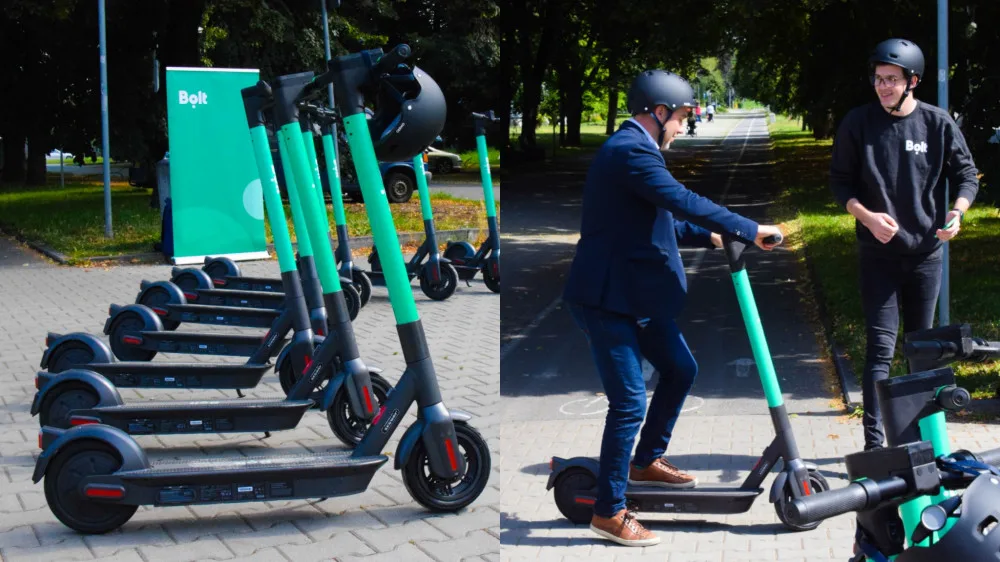 V Olomouci se spustil provoz elektrických koloběžek Bolt